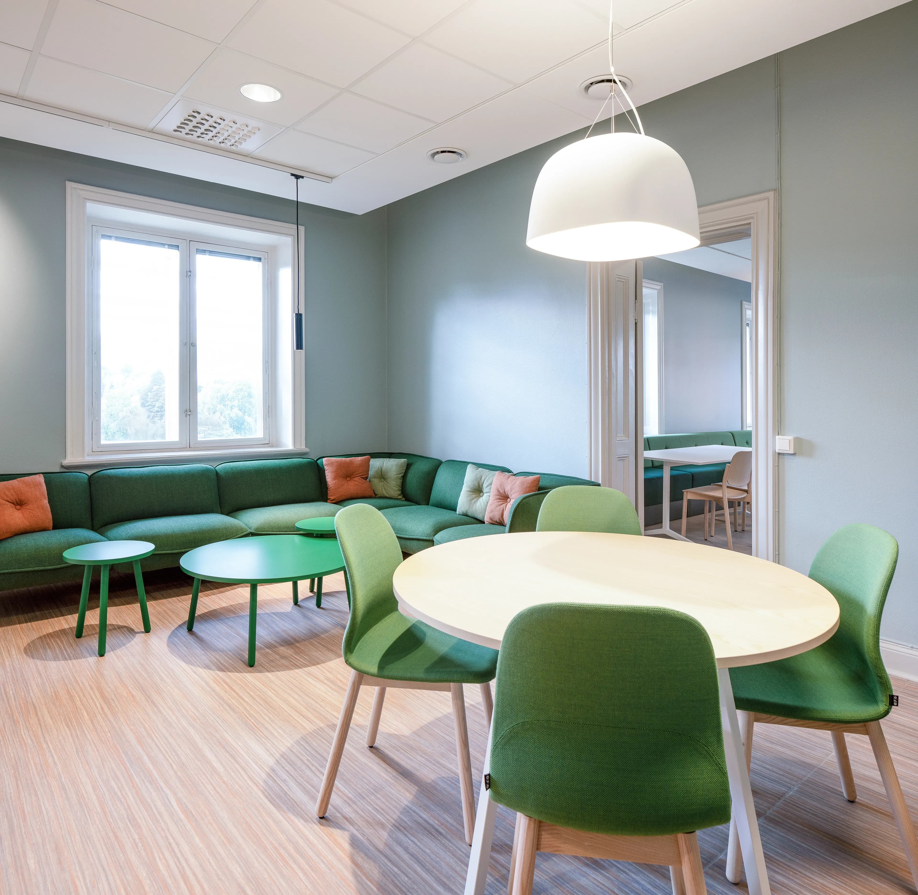 Image of the interior of Lundellska Upper Secondary School in Uppsala.