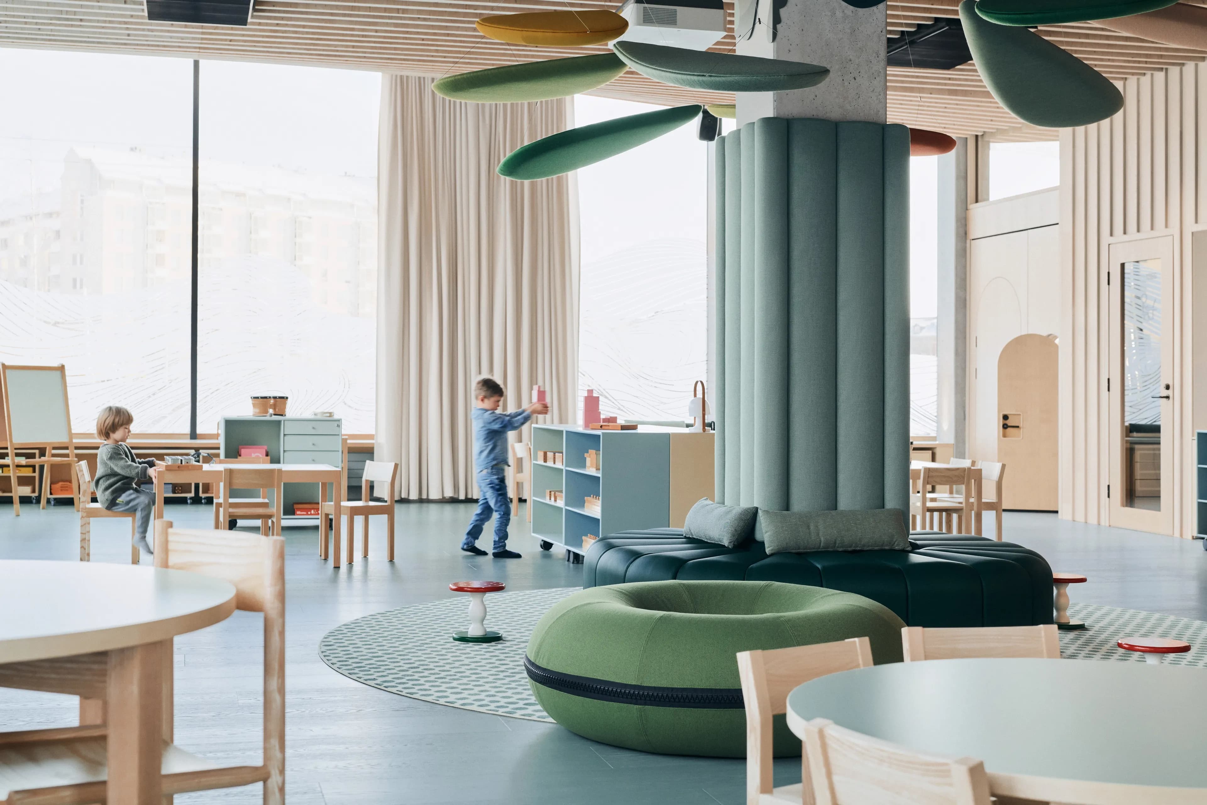 Image of the interior of New Nordic School by the Sea in Helsinki.