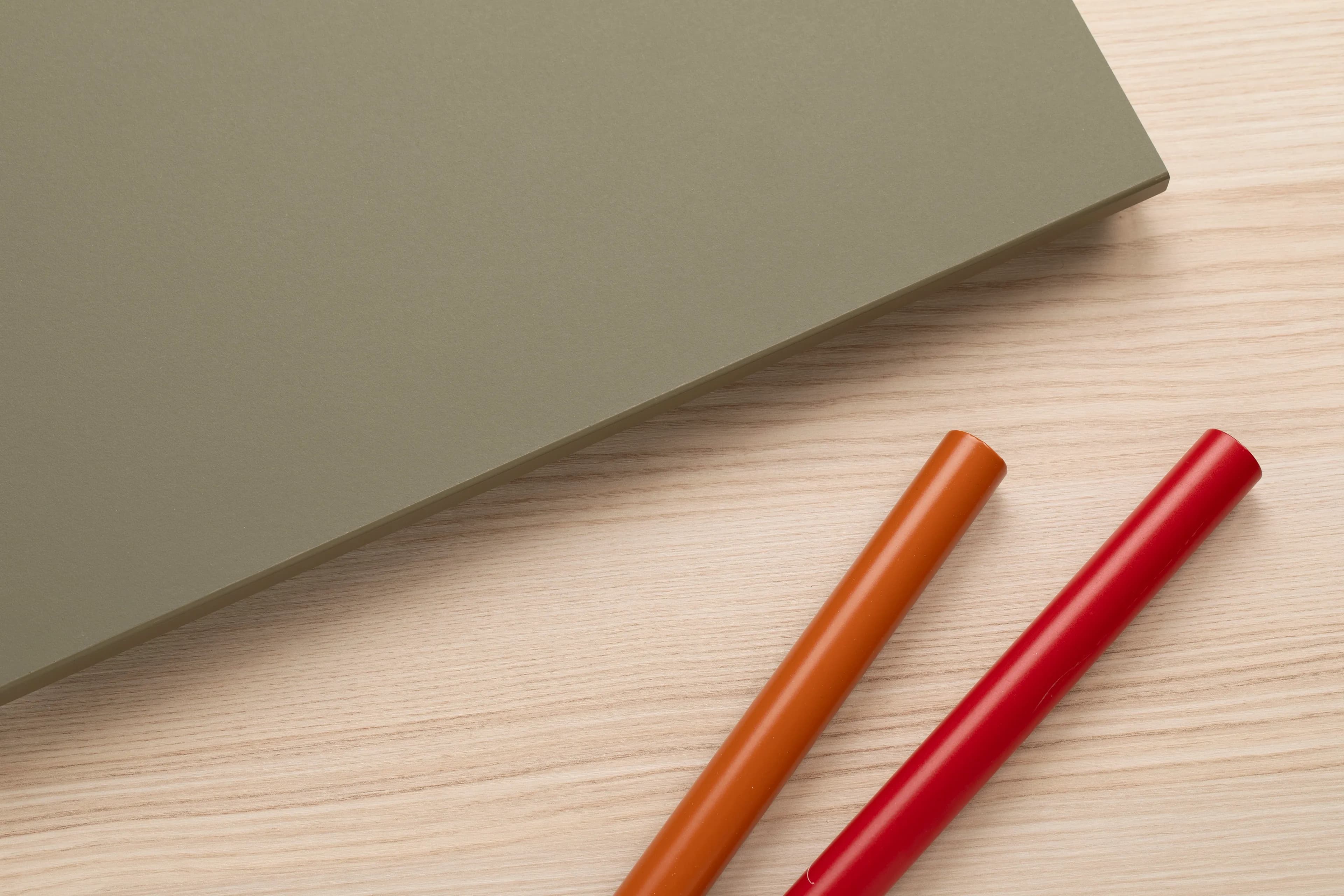 Conceptual image containing material and colour samples.