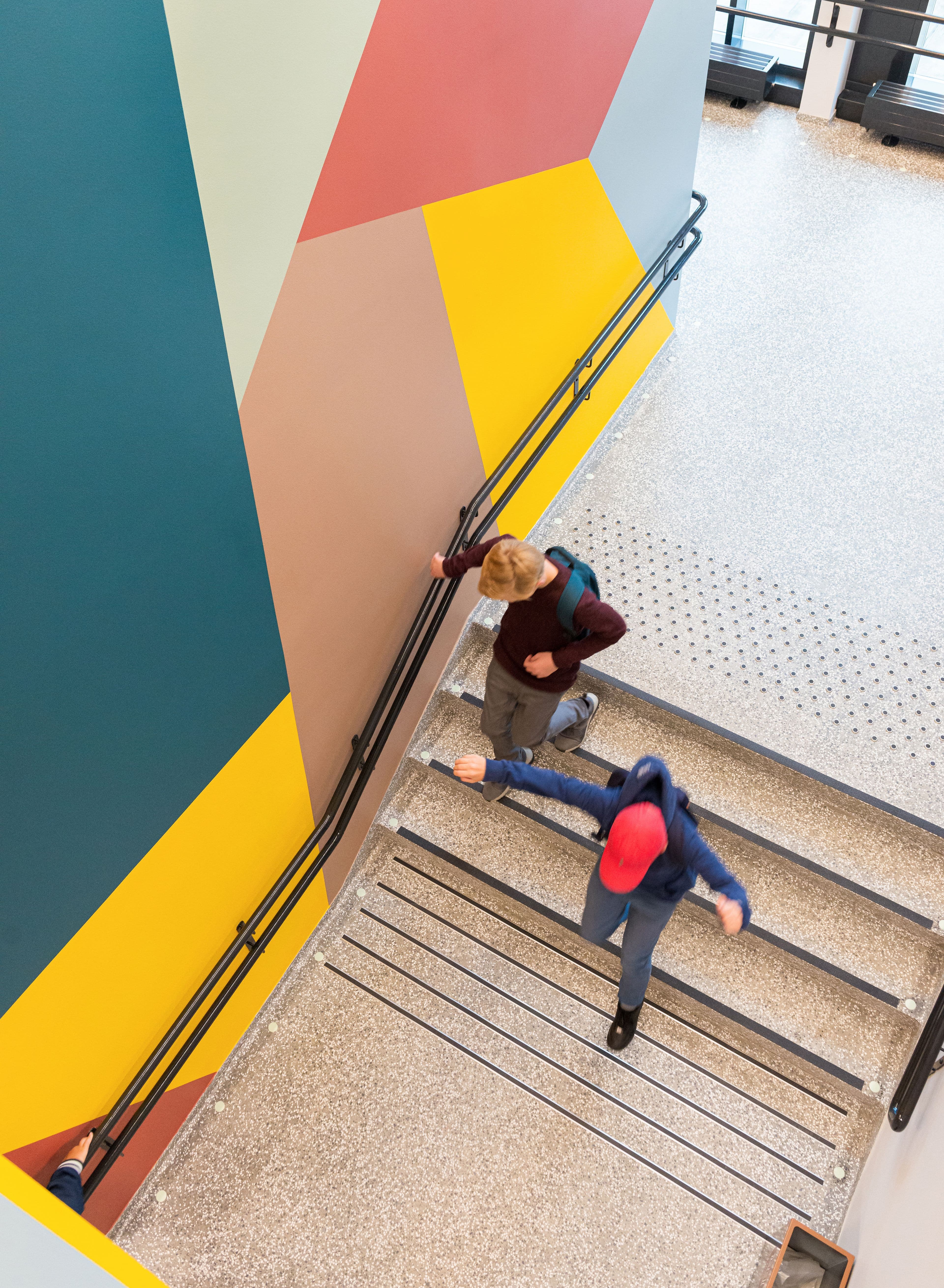 Image from a staircase at Nordseter School in Oslo.